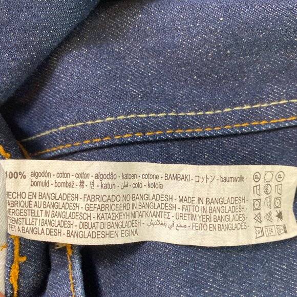 Zara Asymmetrical V Waist Jeans Dark Wash Sz 4 (30x30-1/2") Cotton #329J - Picture 8 of 8